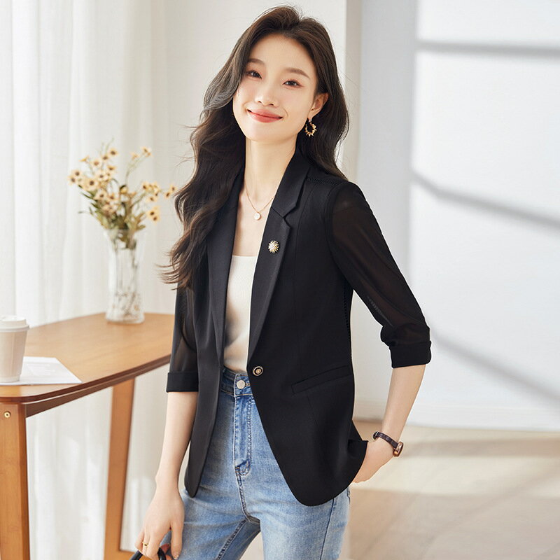 送料無料 全3色 テーラードジャケット レディース 夏 サマージャケット 白 黒 ピンク ジャケット 7分袖 ホワイトジャケット 通勤 OL 無地 カジュアルジャケット ブラック 細身 着瘦せ テーラードジャケット 大きいサイズ S M L XL 2XL 3XL 4XL