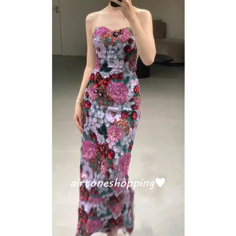 チャイナドレス ノースリーブ スタイリッシュ レディース 綿麻 格子柄 チェック柄 ロング丈 袖なし おしゃれ レトロ モダン 新中式 ネオチャイナ チーパオ