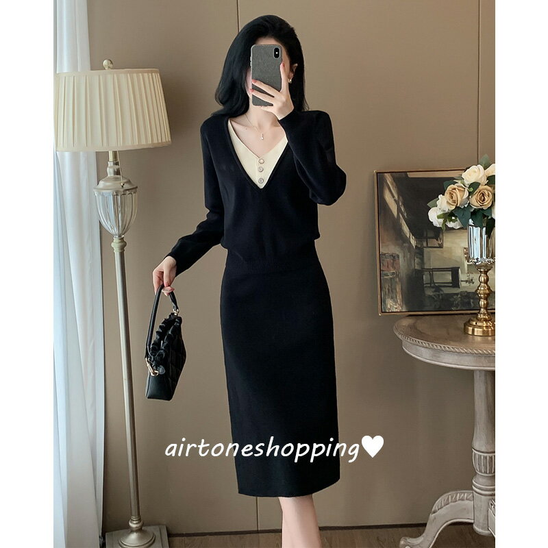 エロクイ レディース ワンピース トップス Plus Size Colorblocked Asym Dress Jet stream black