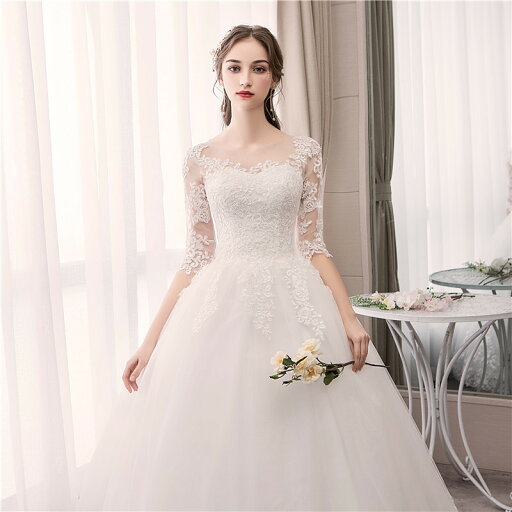 送料無料 ウェディングドレス レース チュール 白 ロングドレス 花嫁ドレス ホワイト 結婚式ドレス 二次会ドレス ロング Aライン 7分袖 ウェディング ドレス ブライダルドレス S M L XL XXL 送料無料 ウェディングドレス レース チュール 白 ロングドレス 花嫁ドレス ホワイト 結婚式ドレス 二次会ドレス ロング Aライン 7分袖 ウェディング ドレス ブライダルドレス S M L XL XXL