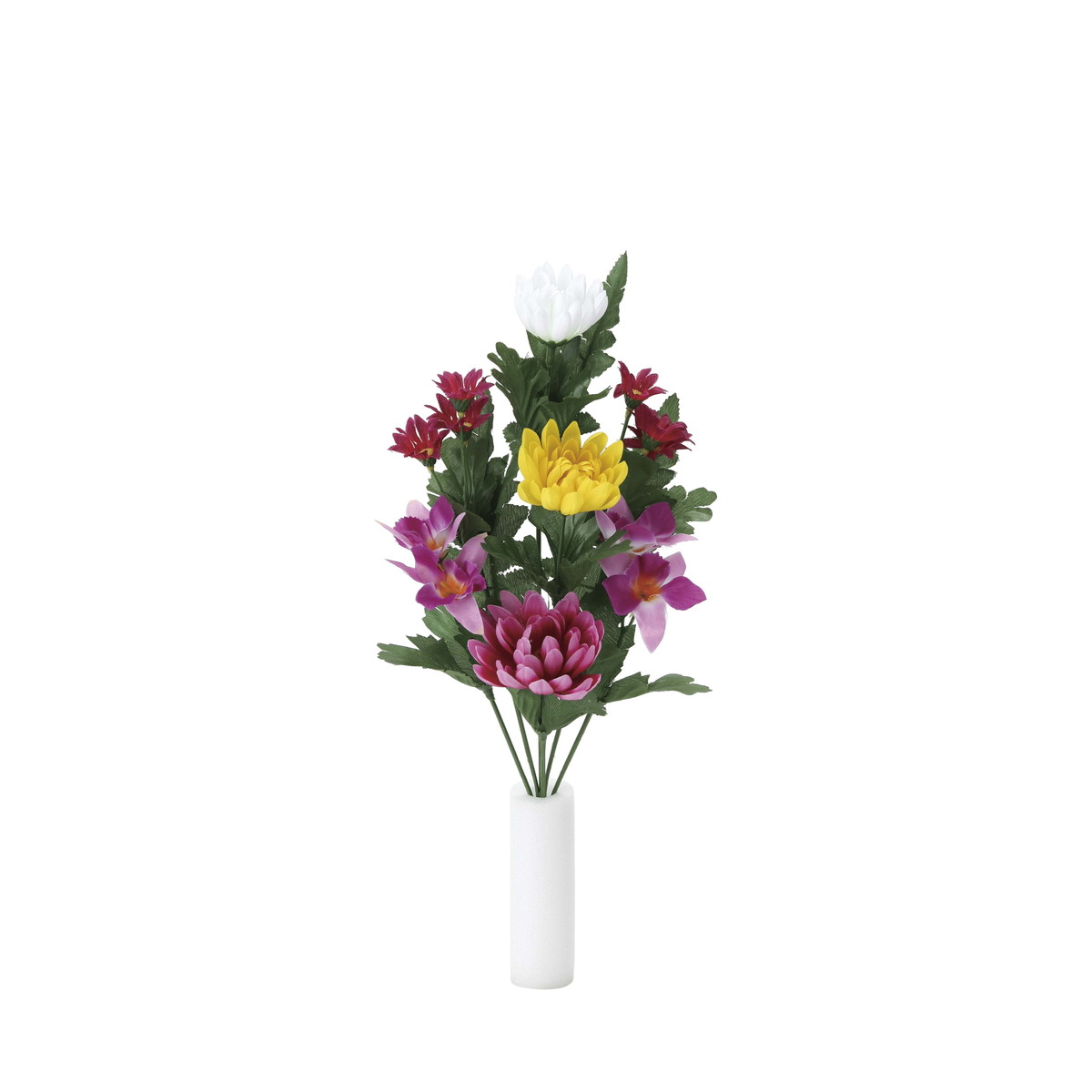 仏花オーキット2個セット 2084K28 W17×D8×H36cm【2024年版 人工観葉植物 光の楽園 造花 フェイク リビング 玄関 アートフラワー インテリアグリーン】