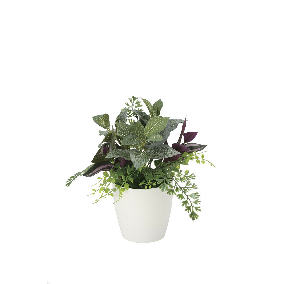 ミックスグリーンS 2100A35 W31×D25×H28cm【2024年版 人工観葉植物 光の楽園 造花 フェイク リビング 玄関 アートフラワー インテリアグリーン】