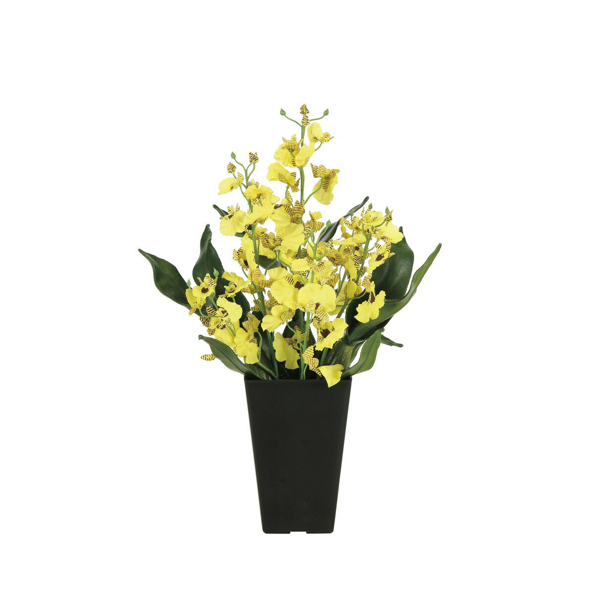 オンシジューム 2261A50 W27×D18×H40cm【2024年版 人工観葉植物 光の楽園 造花 フェイク リビング 玄関 アートフラワー インテリアグリーン】