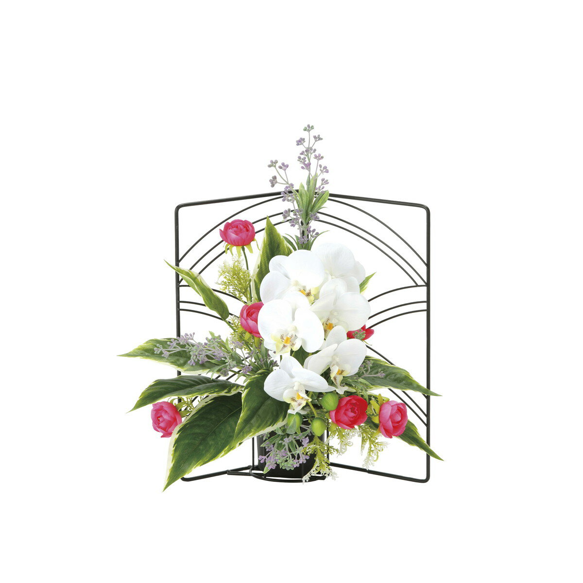 弥生 2379A110 W35×D25×H40cm【2024年版 人工観葉植物 光の楽園 造花 フェイク リビング 玄関 アートフラワー インテリアグリーン】