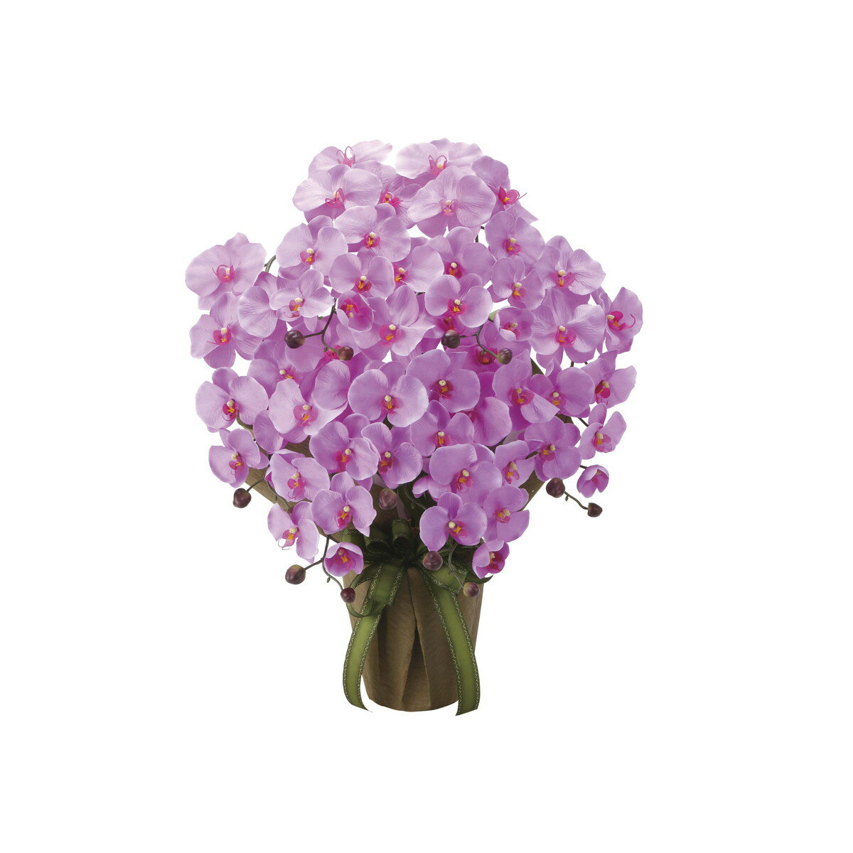 エレガント胡蝶蘭7本立LAV 2444A100 W53×D40×H68cm【2024年版 人工観葉植物 光の楽園 造花 フェイク リビング 玄関 アートフラワー インテリアグリーン】