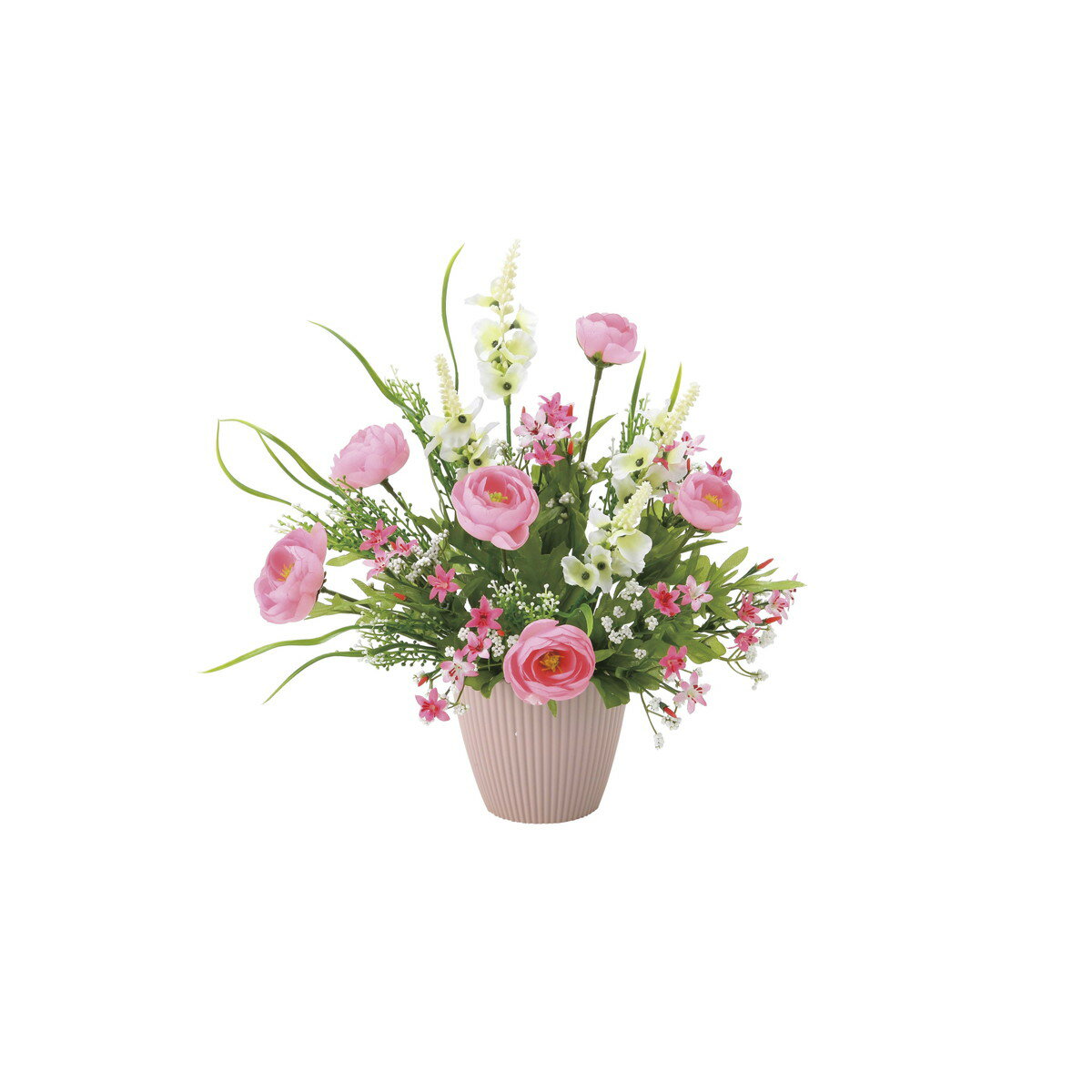 エムピンク 2473A35 W27×D22×H28cm【2024年版 人工観葉植物 光の楽園 造花 フェイク リビング 玄関 アートフラワー インテリアグリーン】