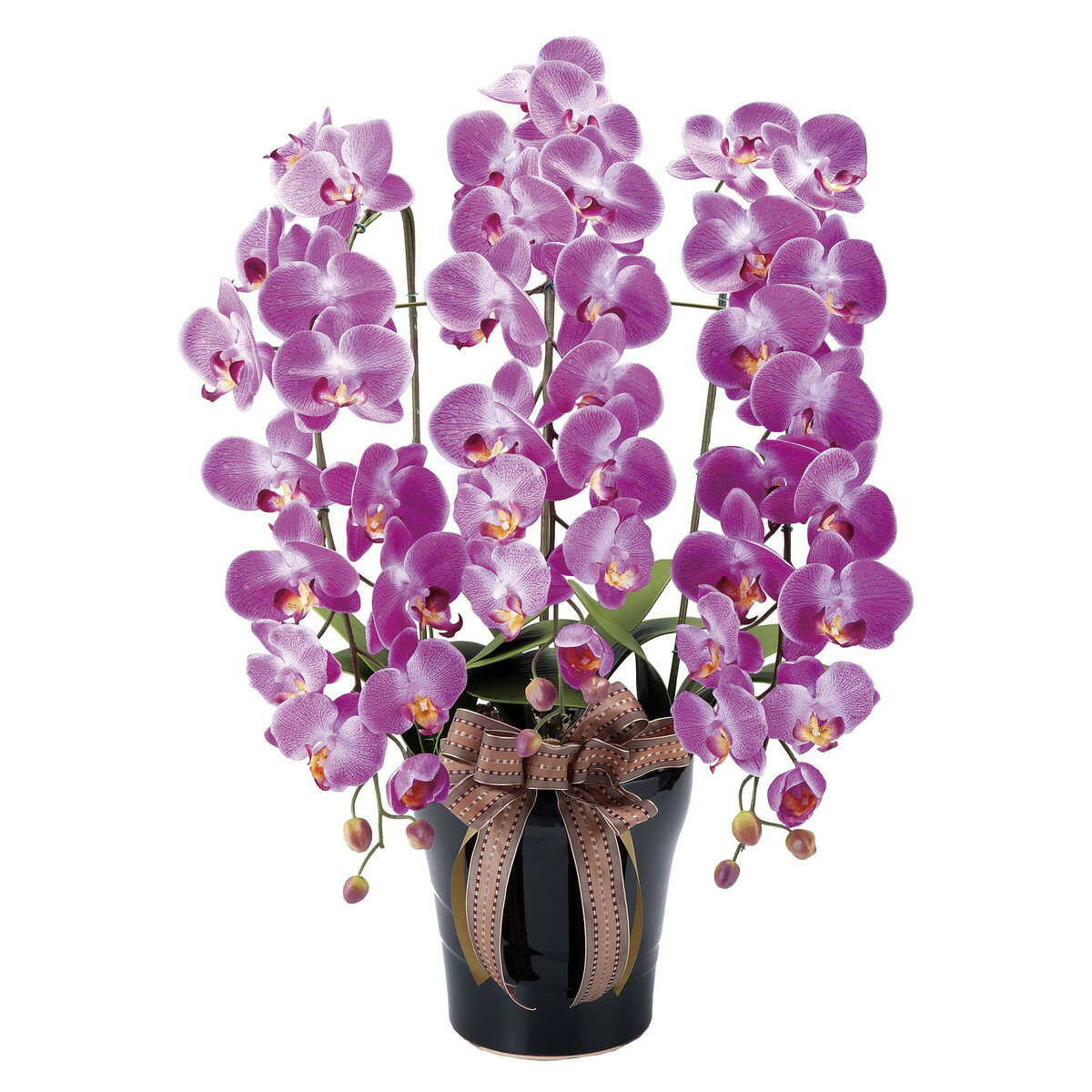 ロイヤル胡蝶蘭L 311A200 W55×D55×H76cm【2024年版 人工観葉植物 光の楽園 造花 フェイク リビング 玄関 アートフラワー インテリアグリーン】