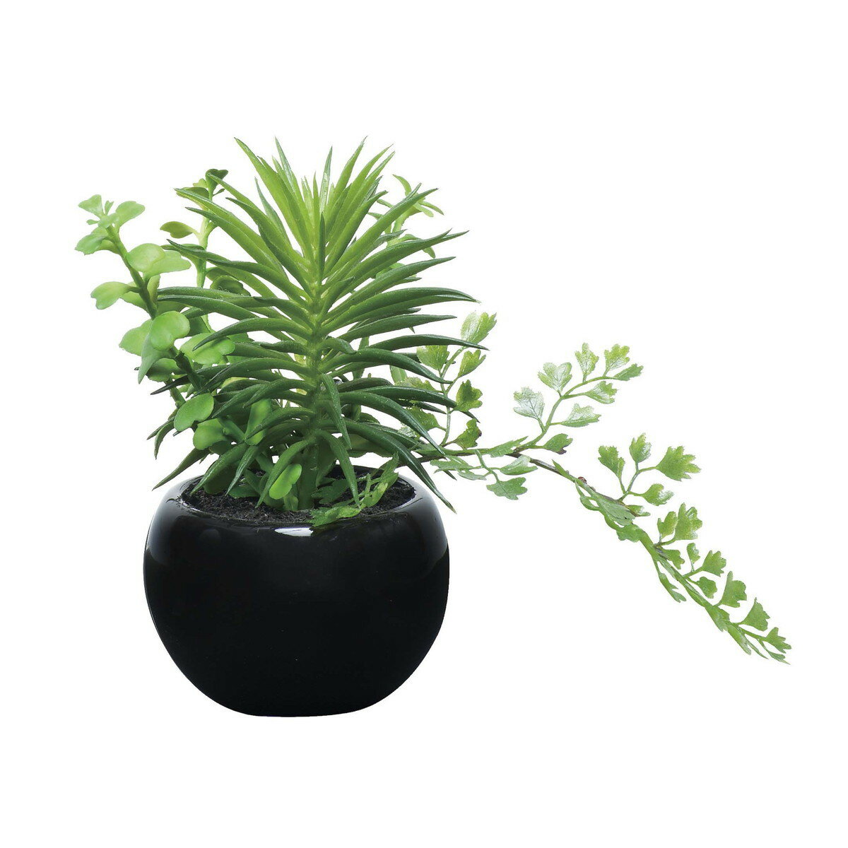 ミックスインポット(ポリ製) 522A25 W18×D13×H15cm【2024年版 人工観葉植物 光の楽園 造花 フェイク リビング 玄関 アートフラワー インテリアグリーン】