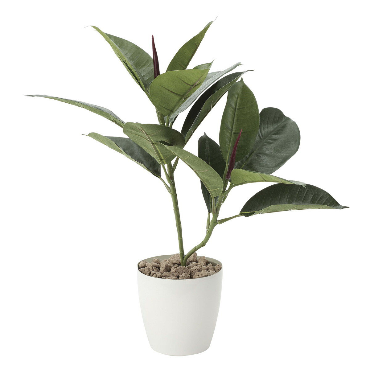 ゴムの木 637G50 W30×D40×H47cm【2024年版 人工観葉植物 光の楽園 造花 フェイク リビング 玄関 アート..