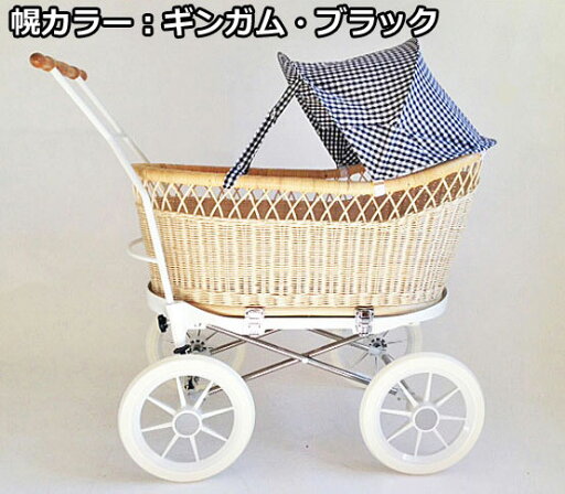 ベビーカー 東京乳母車 プスプス(乳母車)キャンディー・クールシリーズ(本体+ギンガムブラック幌)【ベビーカー バスケット式ベビーカー 乳母車 東京乳母車 お出かけ用乳母車 乳母車お出かけ用】 ベビーカー 東京乳母車 プスプス(乳母車)キャンディー・クールシリーズ(本体+ギンガムブラック幌)【ベビーカー バスケット式ベビーカー 乳母車 東京乳母車 お出かけ用乳母車 乳母車お出かけ用】