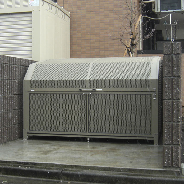 ゴミステーション ゴミ箱くん AL-18 幅180×奥行90×高さ110cm 1420L 45Lごみ袋約31個 約20世帯【大型ゴミ箱 ゴミステーション アルミ製 ゴミ箱 町内会 自治会 マンション アパート カラス 鳥 対策】