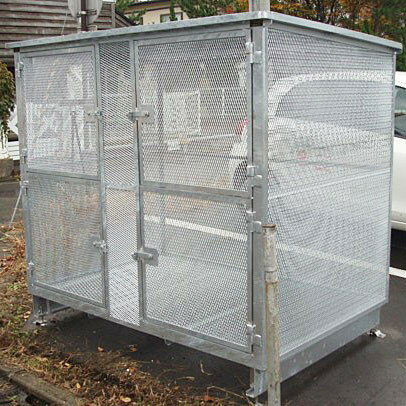 HTA-02R(細網目タイプ) 開き扉×4枚 W186×D124×H166cm 3150L 45Lごみ袋×約70個分 約46世帯【業務用 大型..