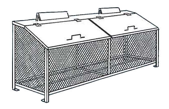 【完成品】ゴミBOX FH-180M ステンレス製NSSC FW2 W180×D65×H85cm 863L 45Lごみ袋×約19個分 約12世帯【生ゴミ収納BOX ワンニャンカア 大型ゴミ箱 業務用 屋外 大容量 アパート マンション 町内会 自治会 カラス 猫 対策 ごみ ゴミストッカー】