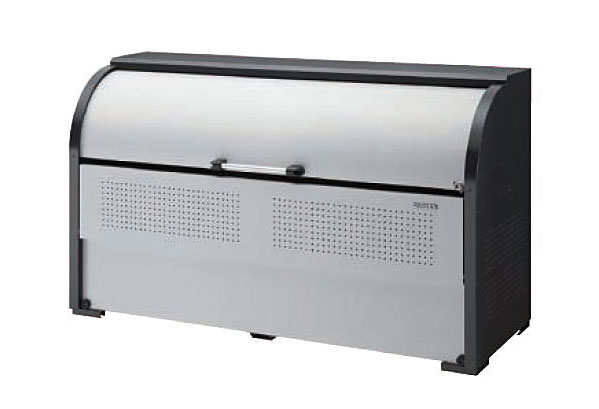 【法人宛専用】クリーンストッカー CKR-1907-2 スチール製 W195×D75×H116cm 1200L 45Lごみ袋約26個 約17世帯【組立式 業務用大型ゴミ箱 ゴミステーション 屋外 大容量 アパート マンション 町内会 自治会 飲食店 カラス 猫 ゴミ収集所 ゴミストッカー ダイケン】のサムネイル