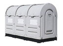 【法人宛専用】ステーションボックス #900-3R(大型連結仕様) W194×H112.7×D76.8cm 約300L×3台 約14世帯【エコランド プラスチッ...