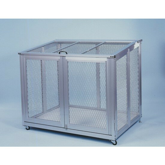 【法人宛専用】ジャンボアルミメッシュAT-910 折りたたみ式 W122×D91×H107cm 910L 45Lごみ袋×約20個分 約13世帯【配送先名に会社名や店舗名必須・個人名のみ配送不可 業務用大型ゴミ箱 ゴミステーション 屋外 アパート マンション 町内会 自治会 カイスイマレン】