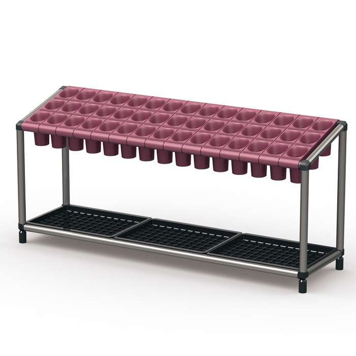 スリーブ式アンブレラスタンド 45本用 ワインレッドUS-Z-SLV45-WIR 幅1100×奥行305×高さ503mm 【水受皿付き ステンレス製フレーム アジャスター付き 業務用鍵無し傘立て ビル オフィス 事務所 ぶんぶく】