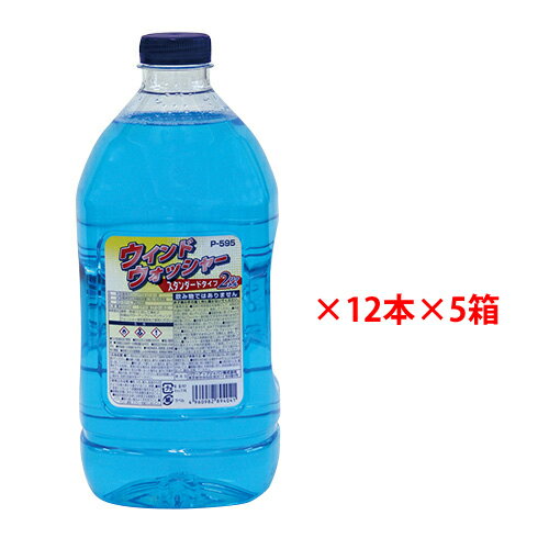 パワーアップジャパン Fウインドウォッシャー夏用 2L×12本×5箱 P595/P-595【ウインドウォッシャー液 凍結温度-6℃ 夏用】