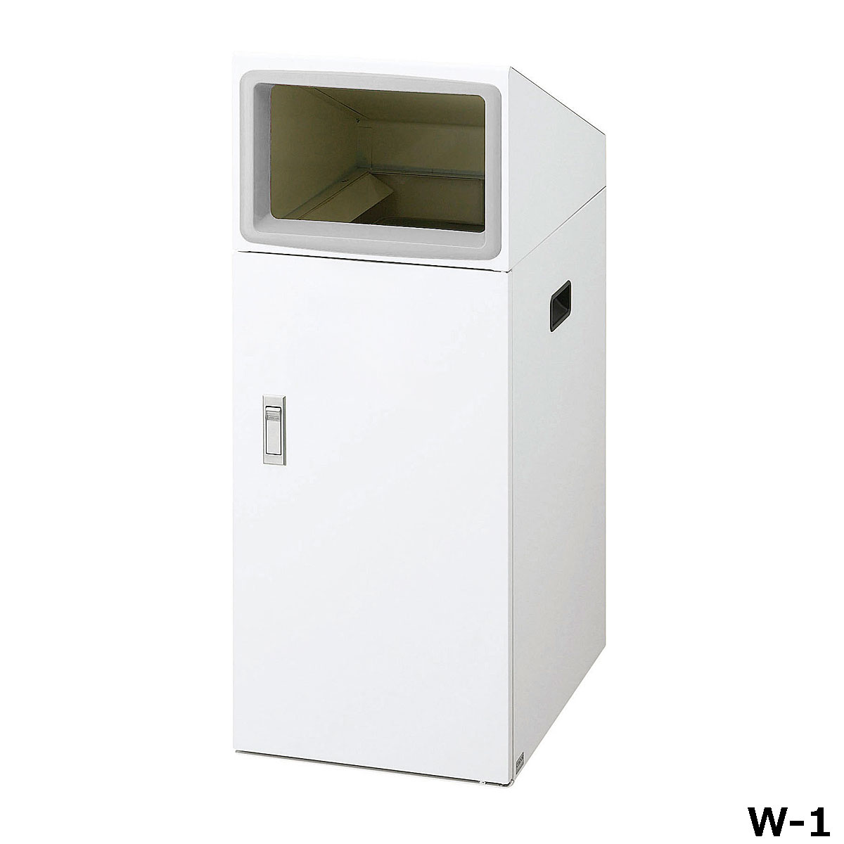 リサイクルボックスNTO-50 W-1 W34×D49×H87cm 容量約50L YW-517L-ID【片面投入 アジャスター付き スチール製ボディ 分別シール付き 業務用分別ゴミ箱 屋外用 ショッピングセンター スーパー 山崎産業】