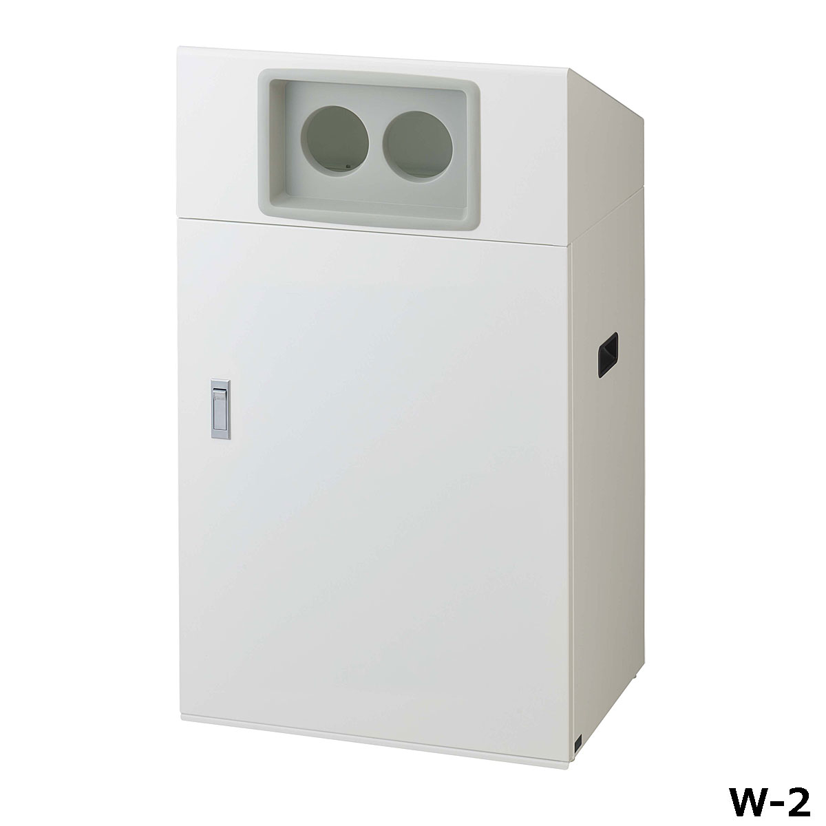 リサイクルボックスNYO-90 W-2 W56×D40×H97cm 容量約90L YW-554L-ID【片面投入 アジャスター付き スチール製ボディ 分別シール付き 業務用分別ゴミ箱 屋外用 ショッピングセンター スーパー 山崎産業】