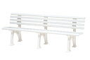 ナドオリオン2/W ホワイト 幅200cm×奥行53cm×高さ75cm【背付き 背もたれ付き 肘置き無し 屋内 屋外 室内 ベランダ 高級輸入家具 ロフト 公園...