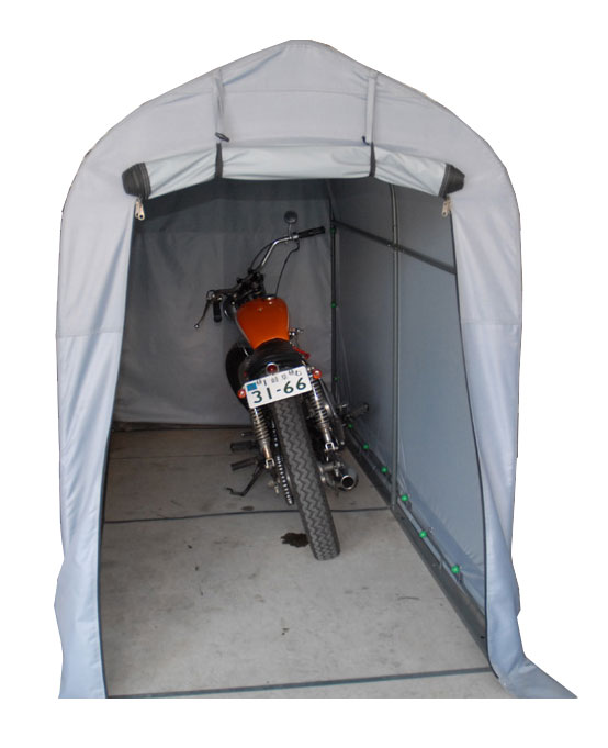 バイクガレージ GAREASY ロング 横168cm×奥行308cm×高さ179cm【バイク 自転車 タイヤ 収納 保管庫 物置 ガーデン 庭 駐車場 TOSH...