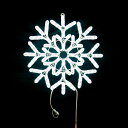 2Dモチーフ ラウンドスノーフレーク 白 L2DM715-W【コロナ産業 イルミネーション モチーフ LED 照明 ライト ガーデン装飾 スノー 冬 雪】