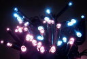 LED100球グリッターライト(電源部別売り)白・ピンク GLT100WP【コロナ産業 イルミネーション 電飾 LED ライト】