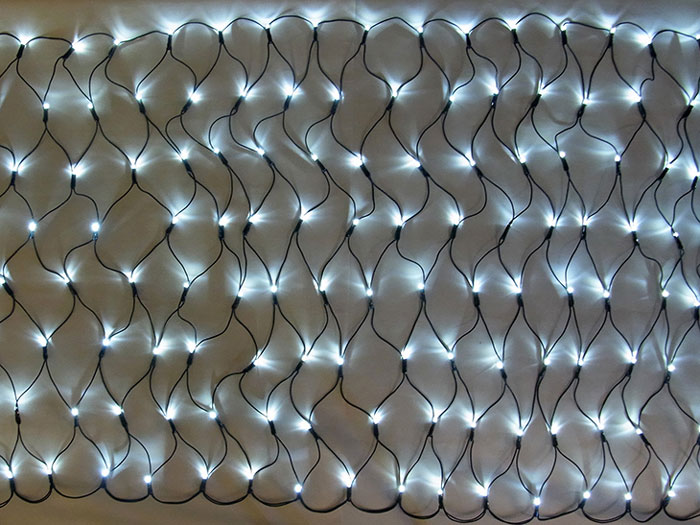 LED グリッターネットライト160球 白 (常点灯・電源部別売り) GLT160W 【コロナ産業 イルミネーション 屋内 電飾 LED ライト】