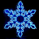 2Dスノーフレーク白・青色 L2DM242【コロナ産業 イルミネーション モチーフ LED 照明 ライト スノー 雪】