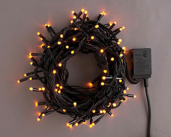 LEDライト100球連結専用(電源部別売り)黄 LRK100Y スタンダード【コロナ産業 イルミネーション 電飾 LED ライト】