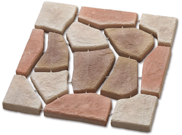 ランダムロード 2個 50×50×3cm【カット可能 歩行可能 敷石 敷材 ガーデン 庭 アプローチ コンクリート製】