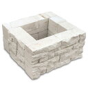 レイズドベッドセット RM-21 モノホワイト ブリックブロック21×4個+ブリックブロック42×4個【花壇材 庭 ガーデン ブロック レンガ 花壇 デコレーシ...
