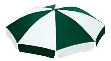 パラソルNSP-8/WG ホワイト/グリーン 直径190cm×高さ220cm(支柱直径25.4mm)【骨数8本 ベース無し パラソル 屋内 屋外 室内 ベランダ 高級輸入家具 ロフト 公園 エントランス リゾート ガーデン】