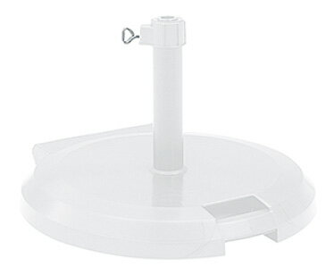 【パラソルオプション】パラソル用ベース 2004/ホワイト 幅60cm×奥行59cm×高さ39cm 重量38kg【パラソル用ベース パラソル支柱直径25〜55mm使用可能 運搬用ハンドル付き 運搬用ローラー付き 重し】