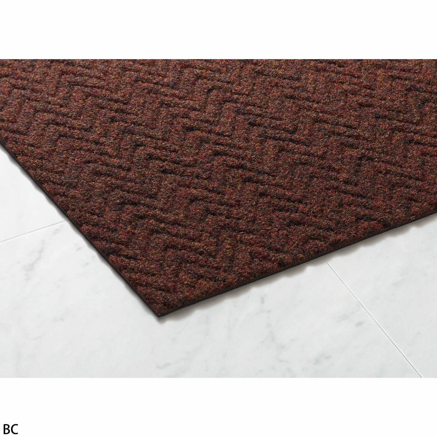ロンハードマットタイル BC(50cm×50cm) F-201-50【厚み約9mm 泥落とし 吸水 屋内用 マット 業務用玄関マット エントランス オフィスビル ホテル マンション 山崎産業】(3)