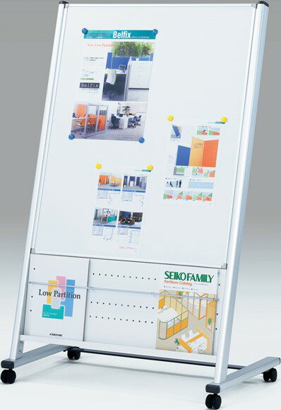 カタログスタンド MKS-1(A1ポスターボード＋パンフレット1段) 幅84cm×奥行49.5cm×高さ131cm【収納ポケ..