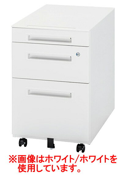 樹脂天板ワゴン WGN-603WS(グレー/シルバー)(A4×3段) 幅39.8cm×奥行58.2cm×高さ60.4cm【キャスター付き 鍵付き オフィスデスク 脇机 オフィスワゴン 事務所 生興】