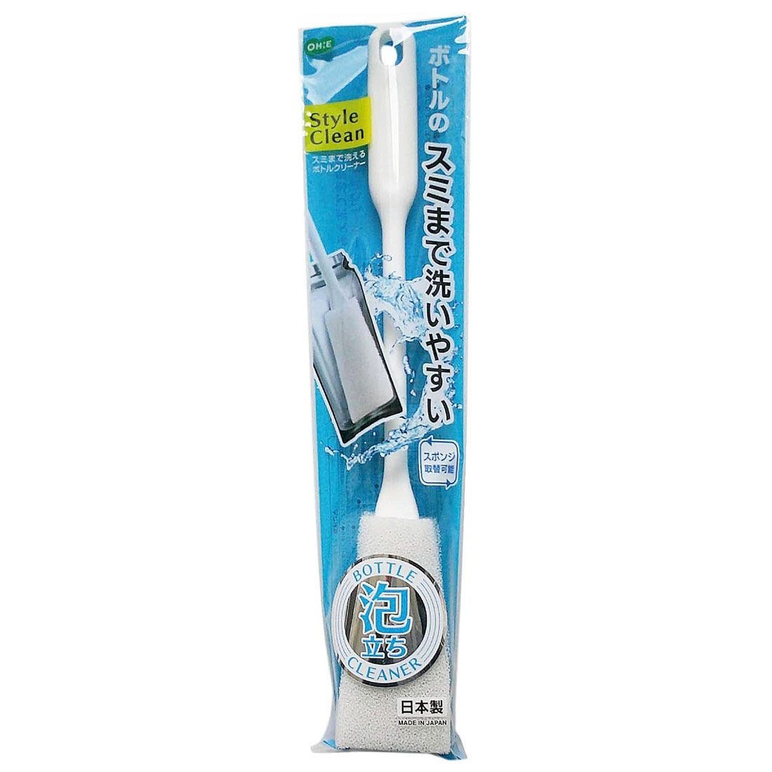 SC スミまで洗えるボトルクリーナー 55871【キッチンブラシ スポンジ 泡立ち良い 柄付き 洗浄 水筒】