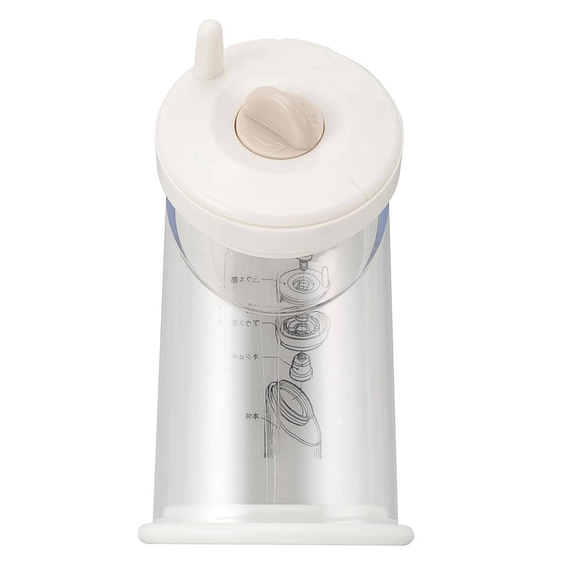 Kai Kitchen 卓上ごますり器 ホワイト DH-8055【好みで粗さが変えられる】