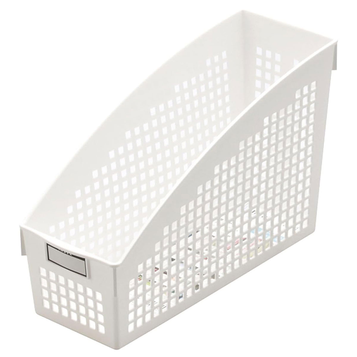 ネームスタンド A4 ホワイト 4580【書類入れ 小物入れ 本 雑誌 縦型 立型 名前 名称記入】(3)