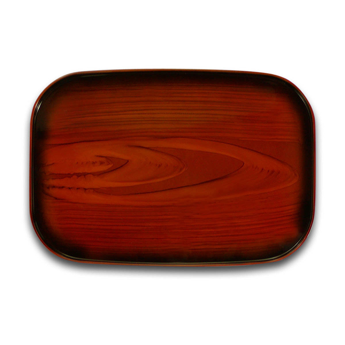 ぴたっと盆 36cm チーク【チークトレー ノンスリップ お盆 日本製 漆器盆 木目調】