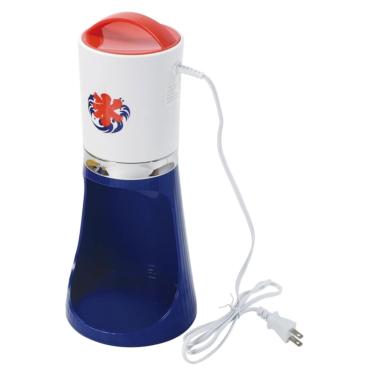 おうち氷屋さん 2通り削れる 電動かき氷器スリム DD-8005【細め・粗め、2通り削れる電動かき氷器(スリム)】