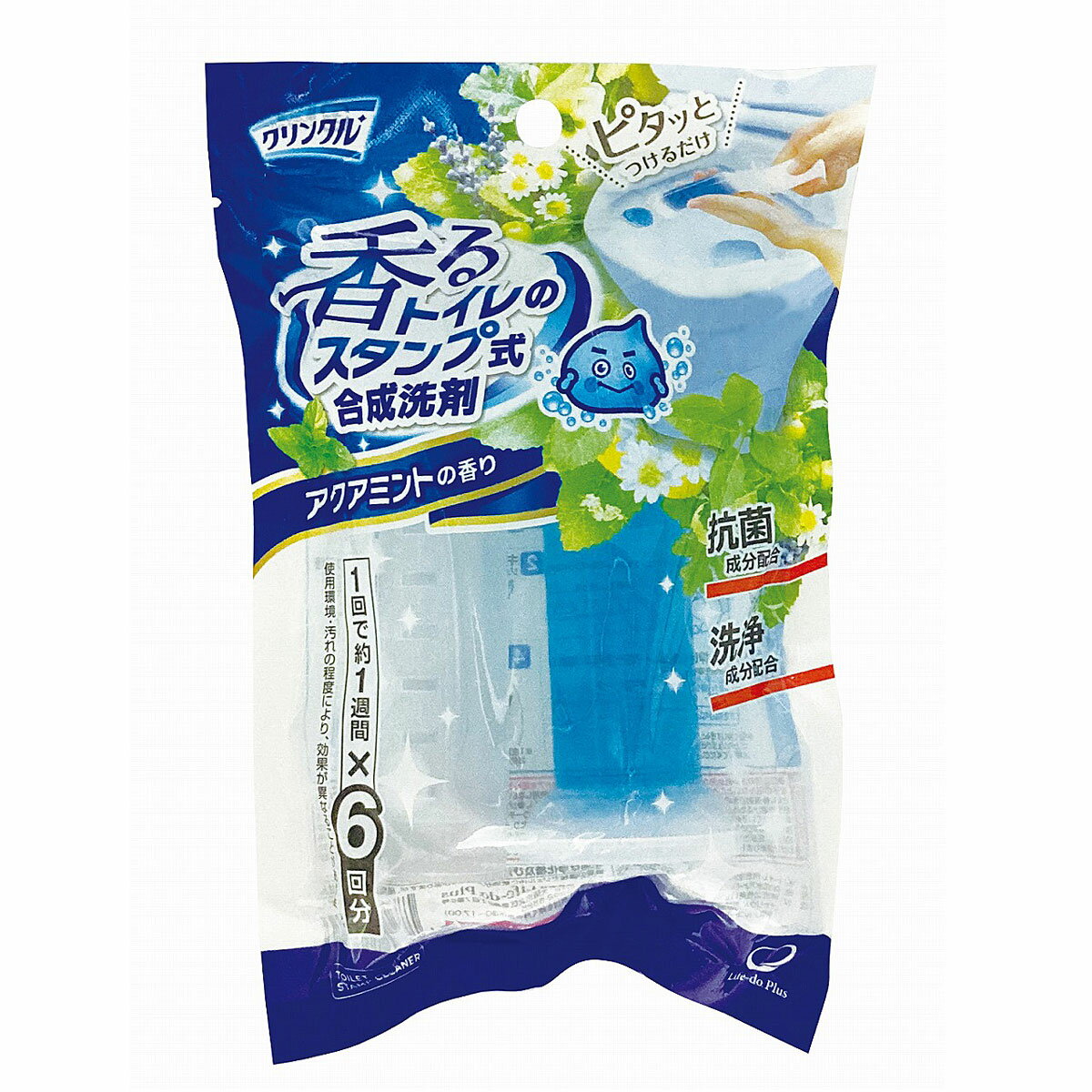 クリンクル 香るトイレのスタンプ式合成洗剤 40g（6回分）【トイレ洗剤 スタンプ 簡単 掃除 洗浄 抗菌 ミント 匂い】