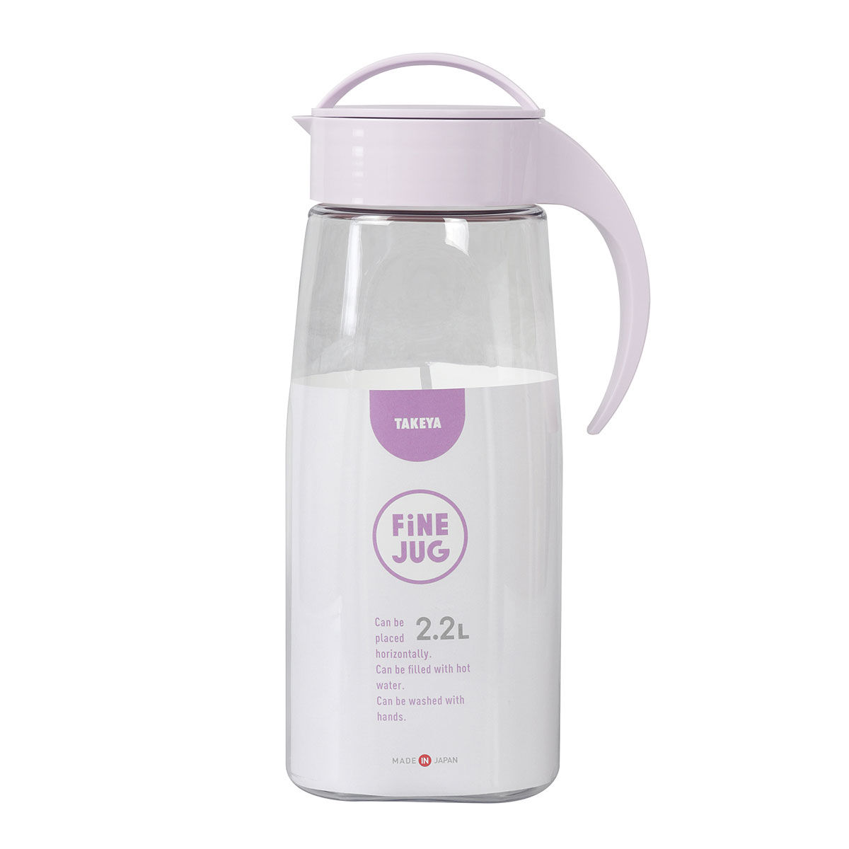 タケヤ ファインジャグ 2.2L ソフトパープル【耐熱 横置き ピッチャー】