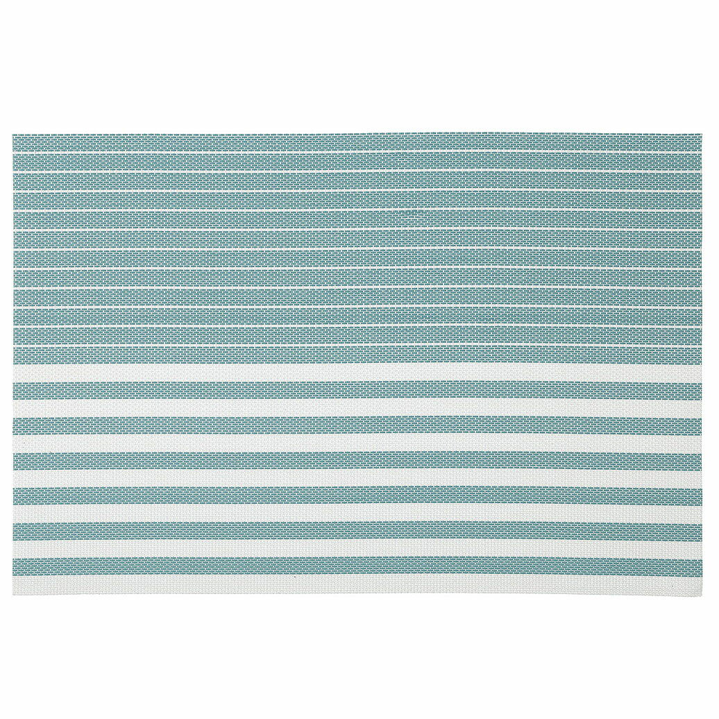 Pasuto ランチョンマット 45×30cm ストライプライトブルー【おしゃれ 敷物 水洗いOK 汚れに強い お手入..