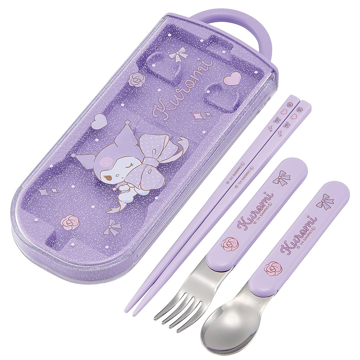 抗菌 食洗機対応 スライド式トリオセット クロミ TACC2AG【ハシ スプーン フォーク ケース付き 食洗機O..