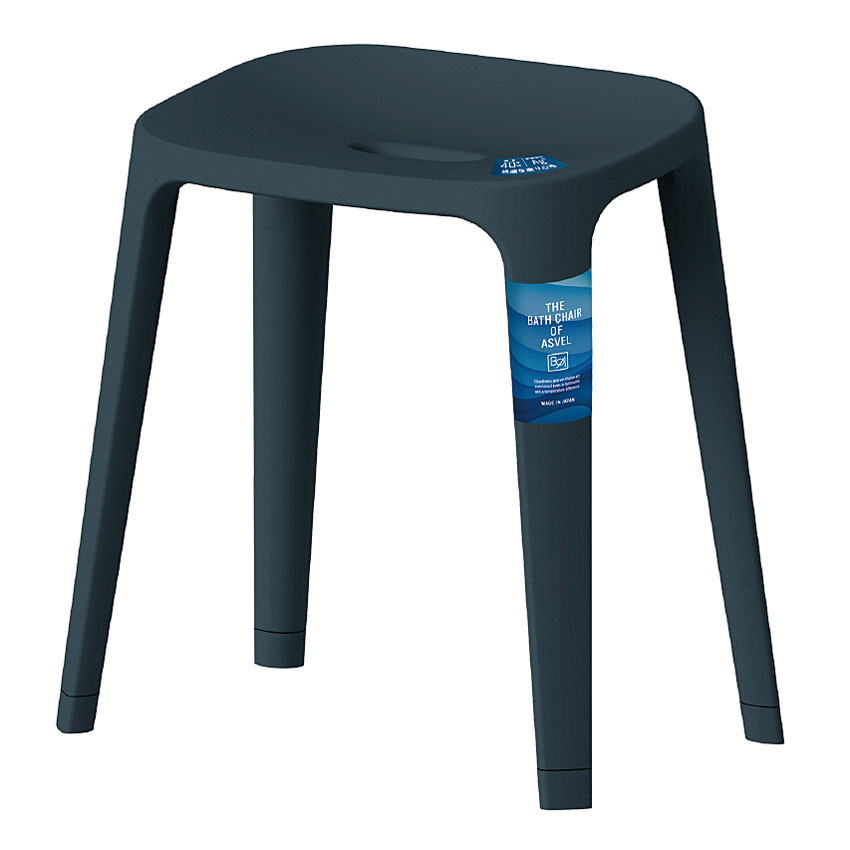 バスチェア 座面高40cm インディゴブラック A5319【風呂椅子 抗菌 日本製 風呂イス おしゃれ シンプル】