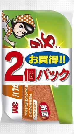 スコッチブライト 抗菌ウレタンスポンジたわし 2個入り SS72KE-2PW【住まいのトータルクリーニング「Scotch Brite」シリーズ】 スコッチブライト 抗菌ウレタンスポンジたわし 2個入り SS72KE-2PW【住まいのトータルクリーニング「Scotch Brite」シリーズ】