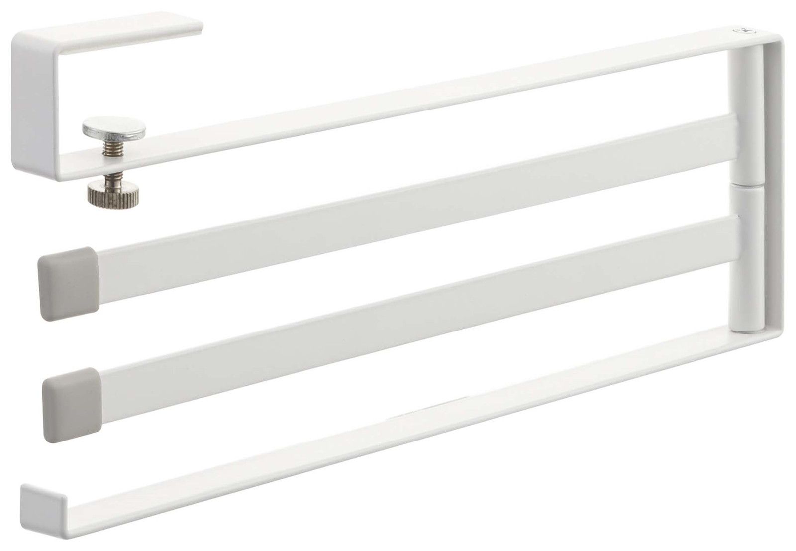 戸棚下布巾ハンガー プレート ホワイト【白が美しい、シンプルなデザインのキッチン用品】